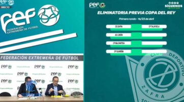 Imagen del sorteo de la eliminatoria previa de la Copa del Rey